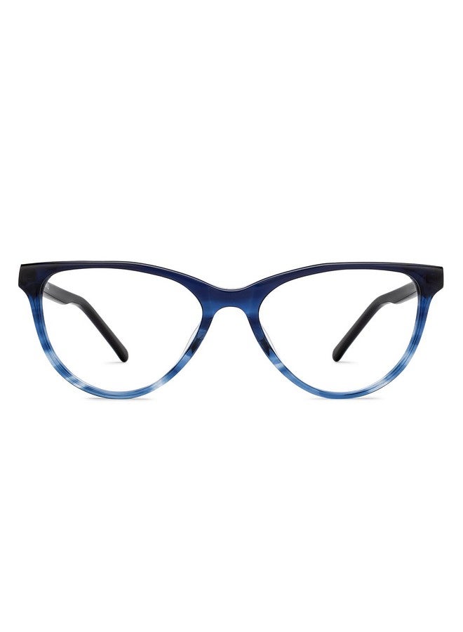 LENSKART BLU | Zero Power Blue Cut Computer Glasses | Anti Glare, Lightweight & Blocks Harmful Rays | UV Protection Specs | Blue | Men & Women | Large | LB E14452 - Image 1