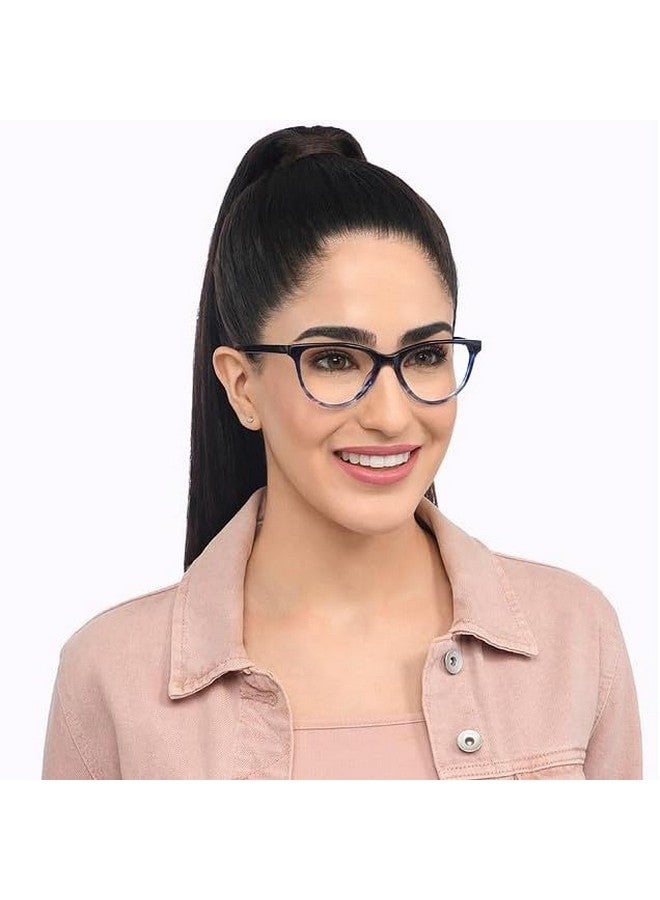 LENSKART BLU | Zero Power Blue Cut Computer Glasses | Anti Glare, Lightweight & Blocks Harmful Rays | UV Protection Specs | Blue | Men & Women | Large | LB E14452 - Image 4