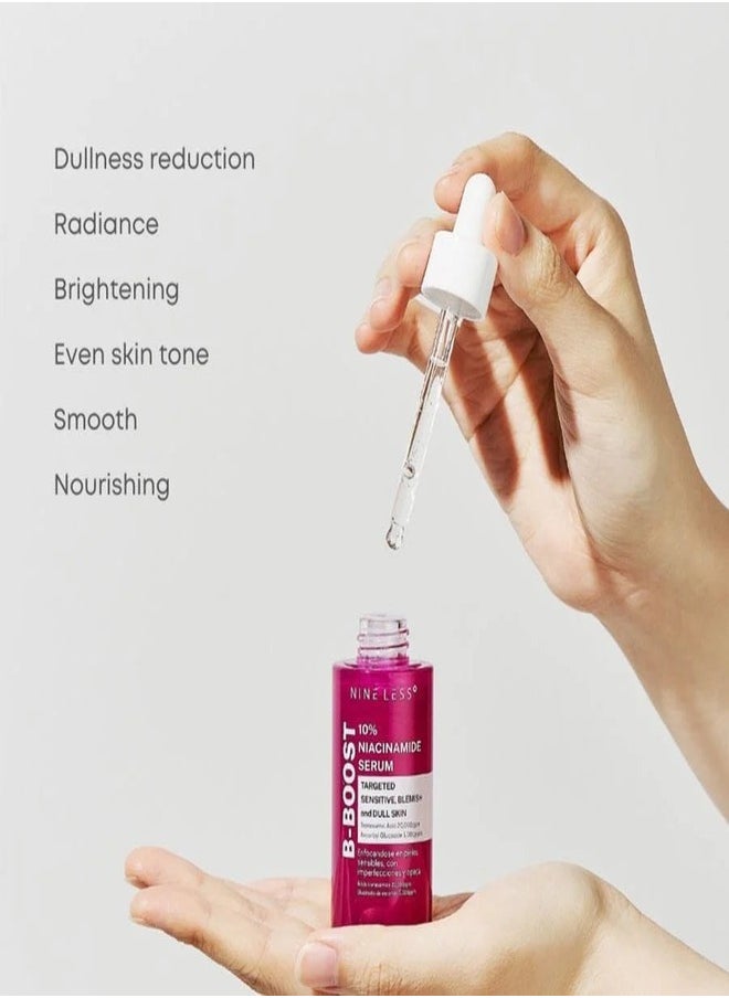 Nine - Nine Less B-Boost 10% Niacinamide Serum - Brightening & Pore-Minimizing 30ml - Image 1