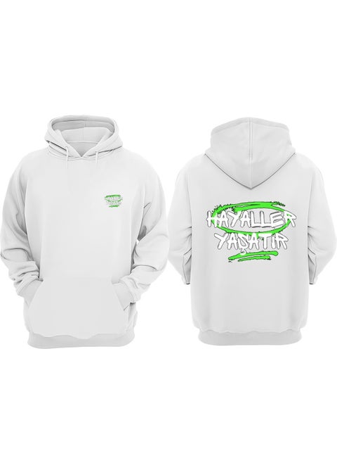 Unisex Dreams Come True Design Front Back Printed Regular Fit White Sweatshirt