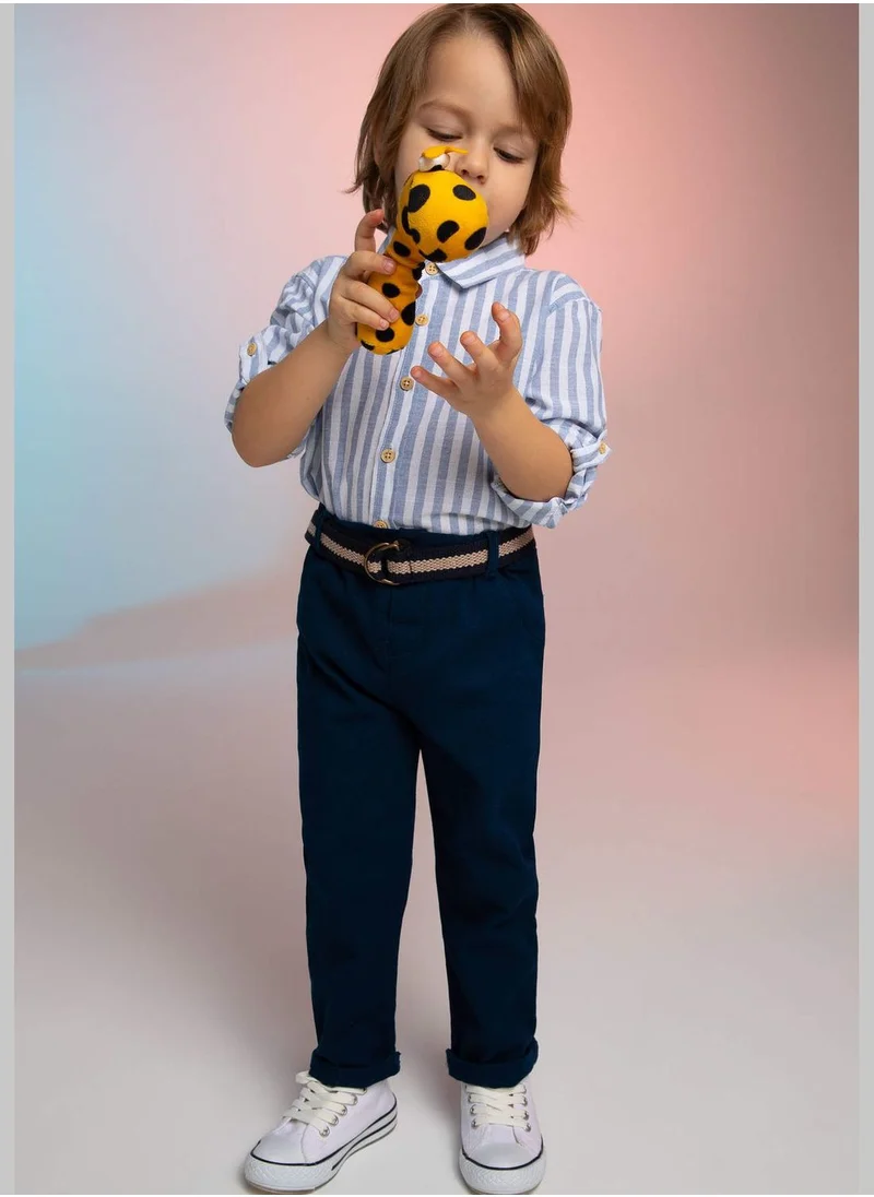 DeFacto Regular Fit Belted Trousers