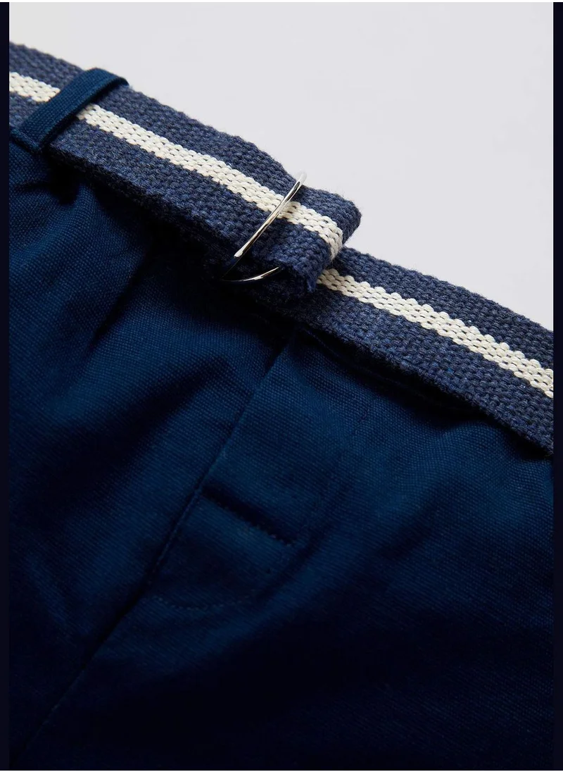 DeFacto Regular Fit Belted Trousers