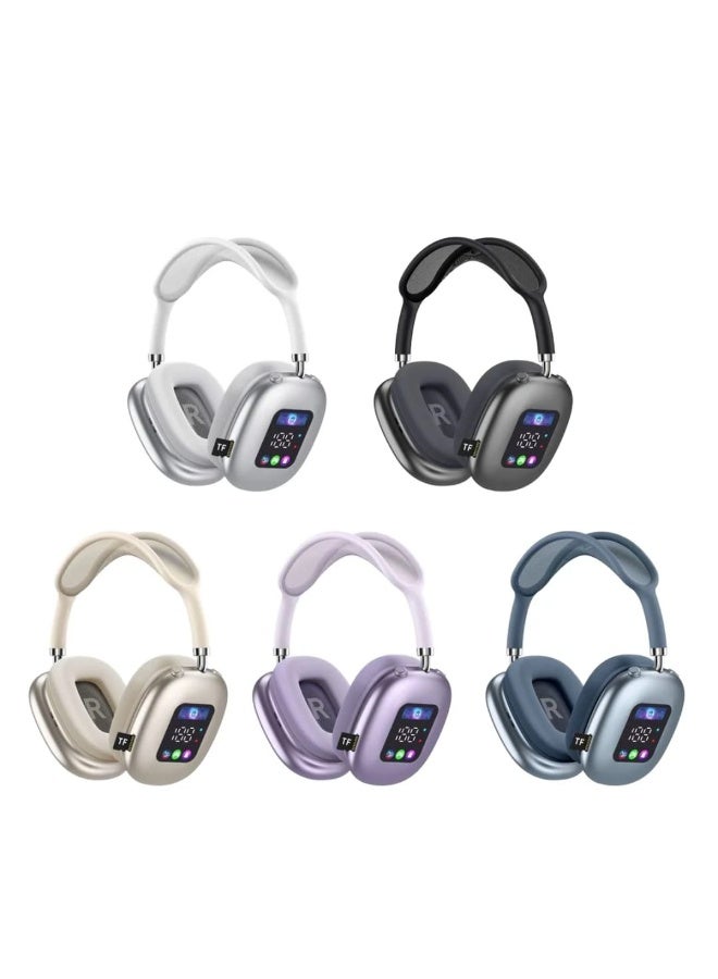 AKZ Max500 Wireless Bluetooth Headphones with Hi-Fi Sound LED Display and Volume Control Key - Image 5