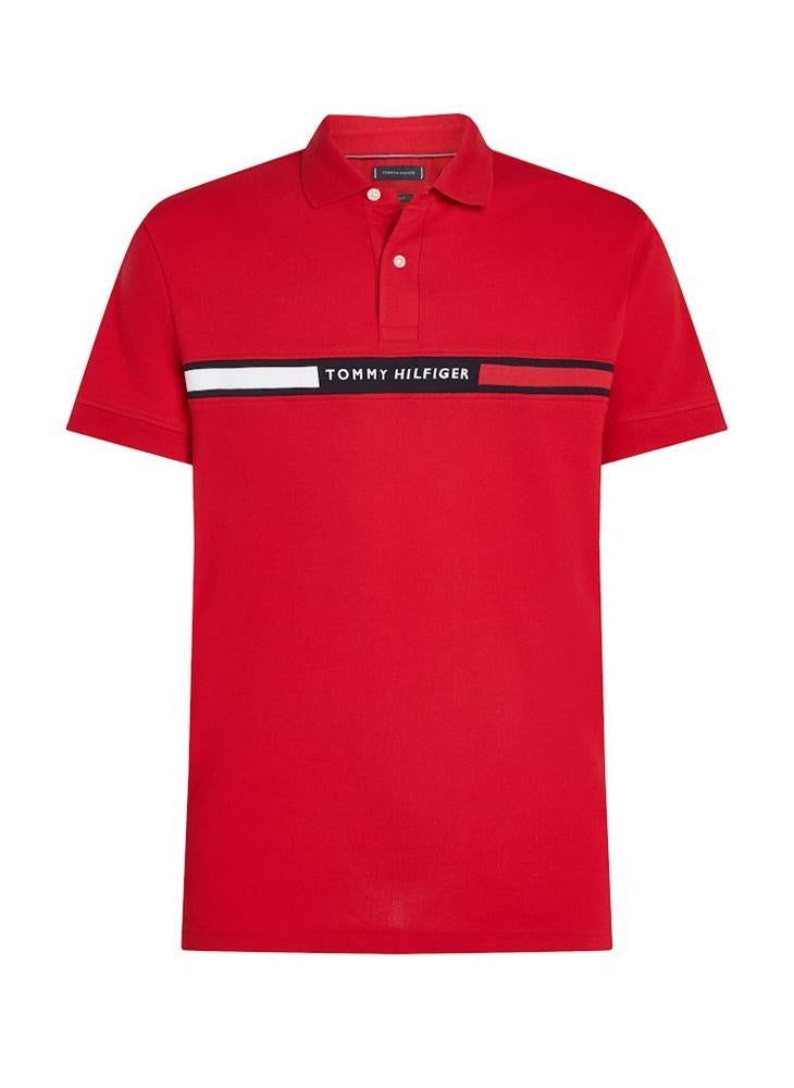 TOMMY HILFIGER Regular Fit Logo Insert Pique Polo Shirt - Image 5