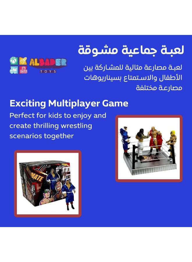 البدر مجموعة العاب شخصيات المصارعة للاطفال من البدر مع حلقة معركة ومجموعة العاب مصارعين واقعيين مع ملحقات للعب الادوار الابداعي، فكرة هدية ممتعة متينة للاولاد والشباب، لعبة تفاعلية جماعية ممتعة للأولاد - Image 4