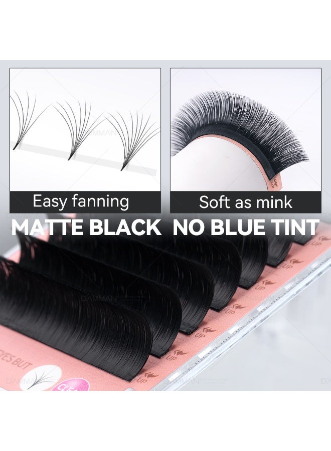 D'AMMA'N Damman 1 box of 12 rows of easy-fan eyelash extensions, 8-15mm, automatic fan-shaped eyelashes, 0.05 C/D curvature, easy-blooming eyelashes. - Image 5