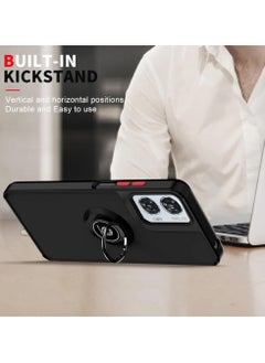General Compatible with Motorola Edge 50 Fusion Case with Ring Holder, PC +TPU Shockproof Bumper Case Matte Translucent Protective Cover for Moto Edge 50 Fusion  - Image 3