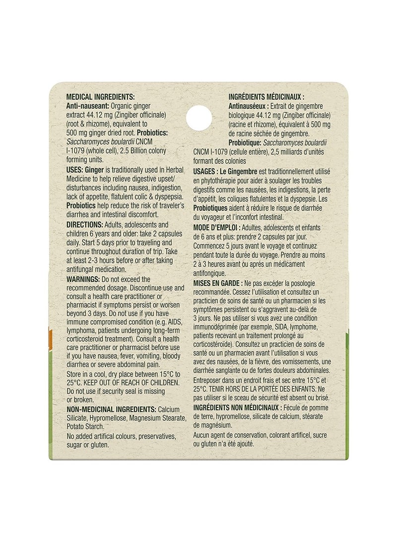 Gravol Ginger Traveler's Shield Probiotic 24 Capsules - Image 2