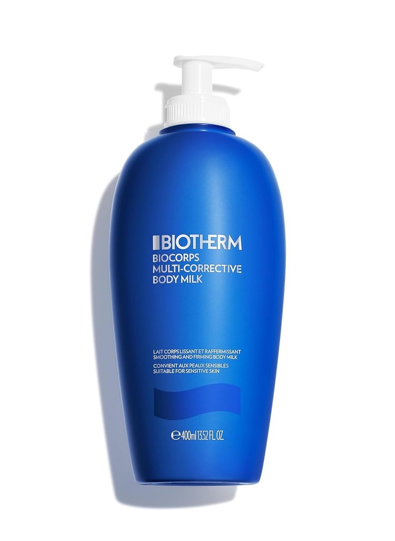 BIOTHERM Biotherm Biocorps Multi-Corrective Body Milk, For Normal To Dry Skin Enhances Skin Elasticity, Firmness And Texture. Enhanced With 1% Regenerating Life Plankton, Omega 6, And Omega 9, 13.5 Fl. OZ.  - Image 1