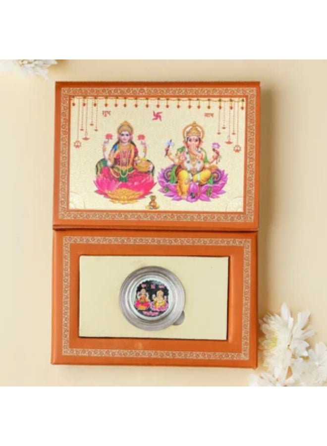 KHUSHBOO JEWELS SILVER 1 GRAM LAXMI GANESH SHAGUN COIN - Image 2