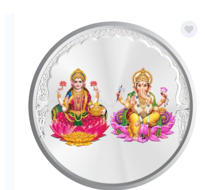 KHUSHBOO JEWELS SILVER 1 GRAM LAXMI GANESH SHAGUN COIN - Image 3