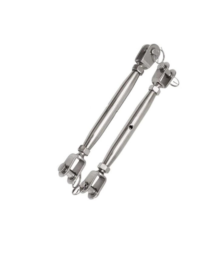 2PCS Stainless Steel Jaws and Bayonet Closures Turnbuckles, 1/4" (6mm) Threaded Diameter, Durable, Weather Resistant, Heavy Duty  - Image 1