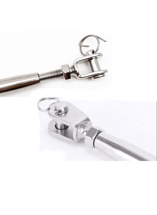 2PCS Stainless Steel Jaws and Bayonet Closures Turnbuckles, 1/4" (6mm) Threaded Diameter, Durable, Weather Resistant, Heavy Duty  - Image 3