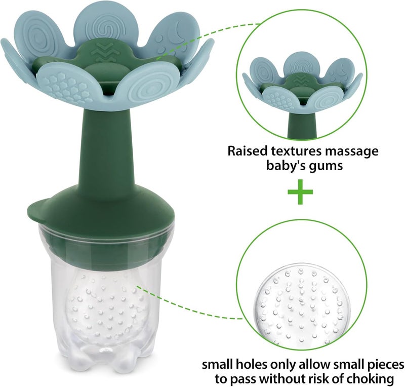 Haakaa Flower Baby Food Feeder with Freezer Tray - Image 3