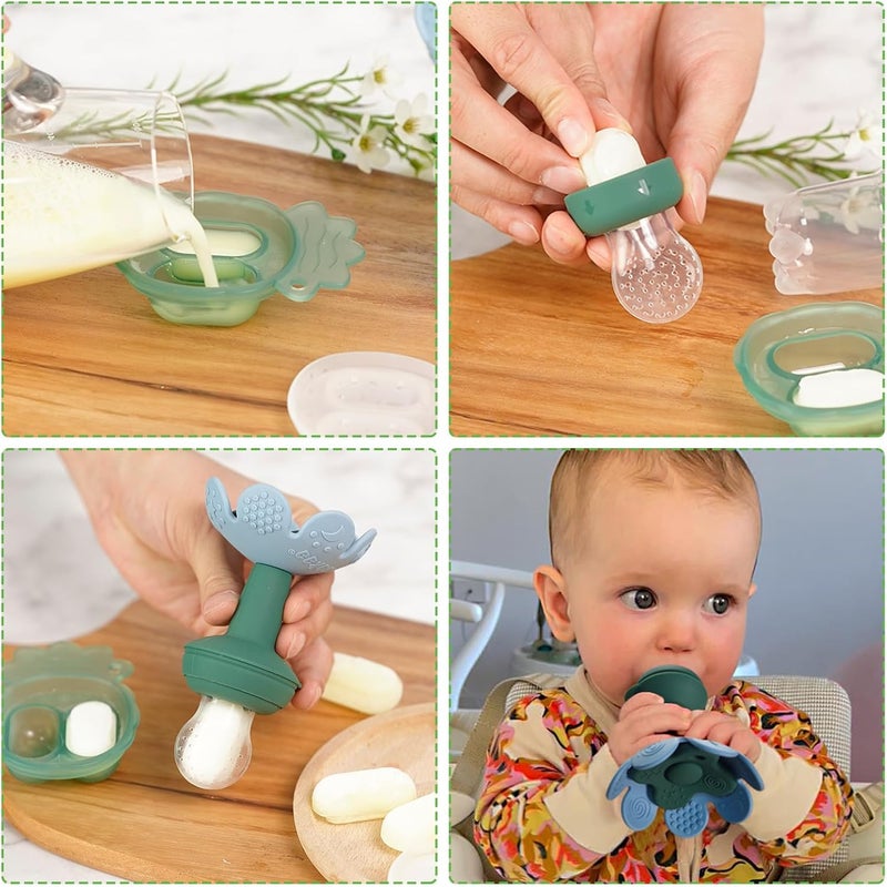 Haakaa Flower Baby Food Feeder with Freezer Tray - Image 2