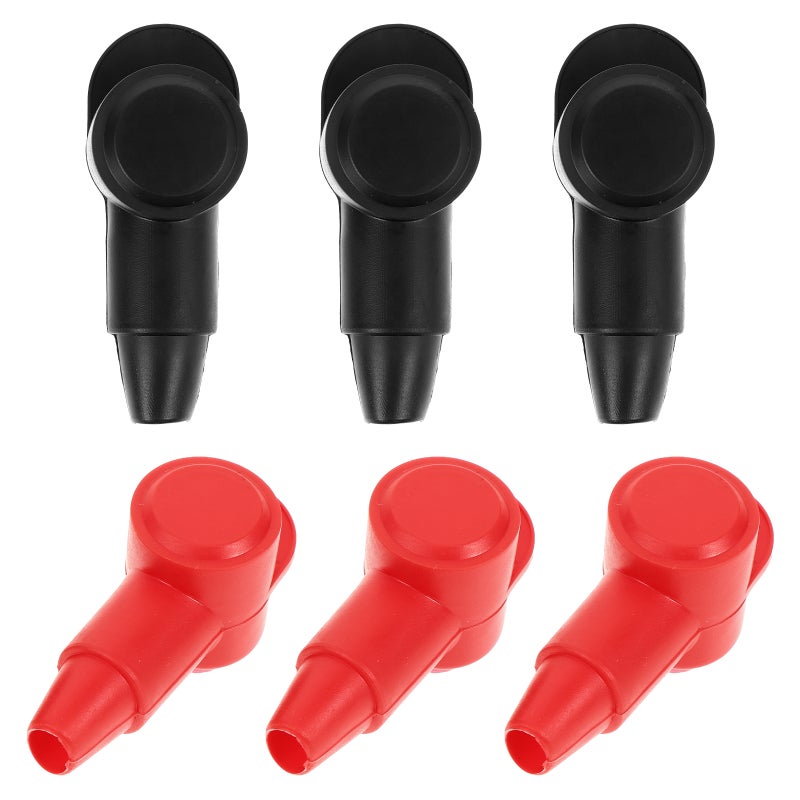 6pcs Terminal Covers Automotive Battery Terminals Ends Protective Caps Battery Terminal Covers - Image 1