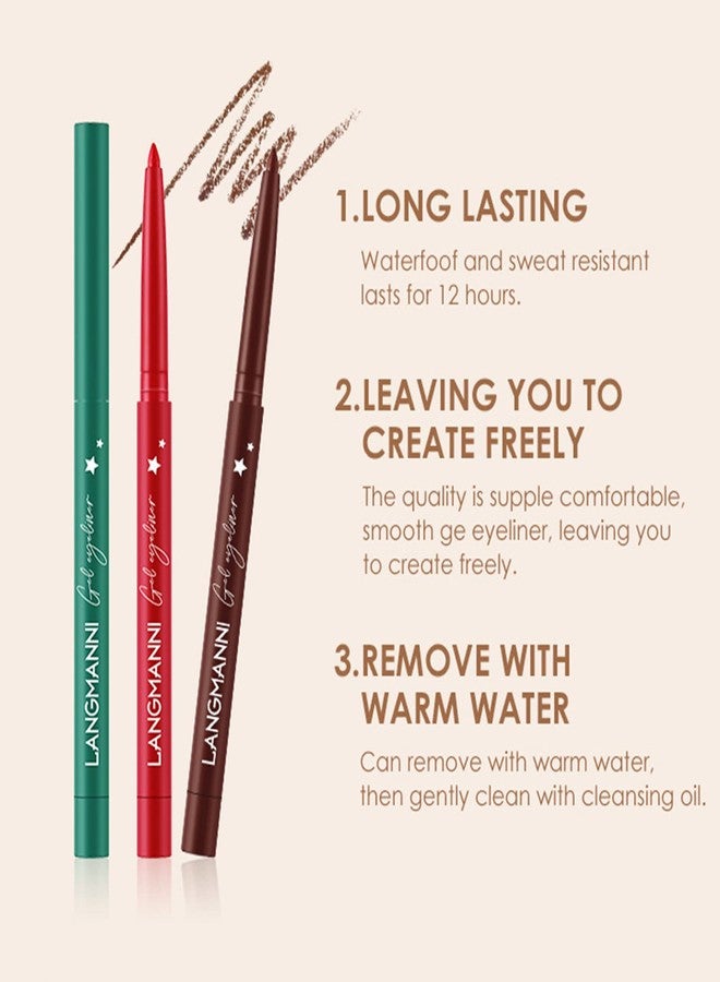 FantasyDay 12Pcs Longwearing Colorful Eyeliner Pencil Waterproof Smudge-proof Ultra-Pigmented Comfortable Smooth Eye Pencil - Holiday Eye Makeup Eyeliner Pen Gift Set Delineadores de Colores Para Ojos - Image 4