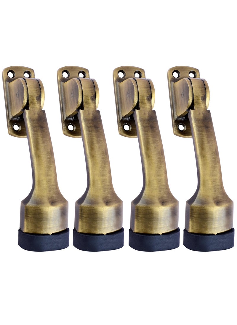 MALAIKAH Malaikah Royal Antique Heavy Duty Gate Stopper for The Door with Rubber Grip 5Inch Long Door Stopper for Wooden Door Door Mounted Pack of 4  - Image 1