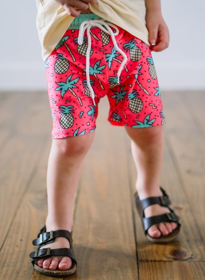 HIHA Infant Toddler Baby Boys Swim Trunk Swimming Shorts Swimsuit Beach Swimwear Bathing Suit for 9 Months Little Boys Kids, Pink Pineapple, 6-12 Months - Image 2