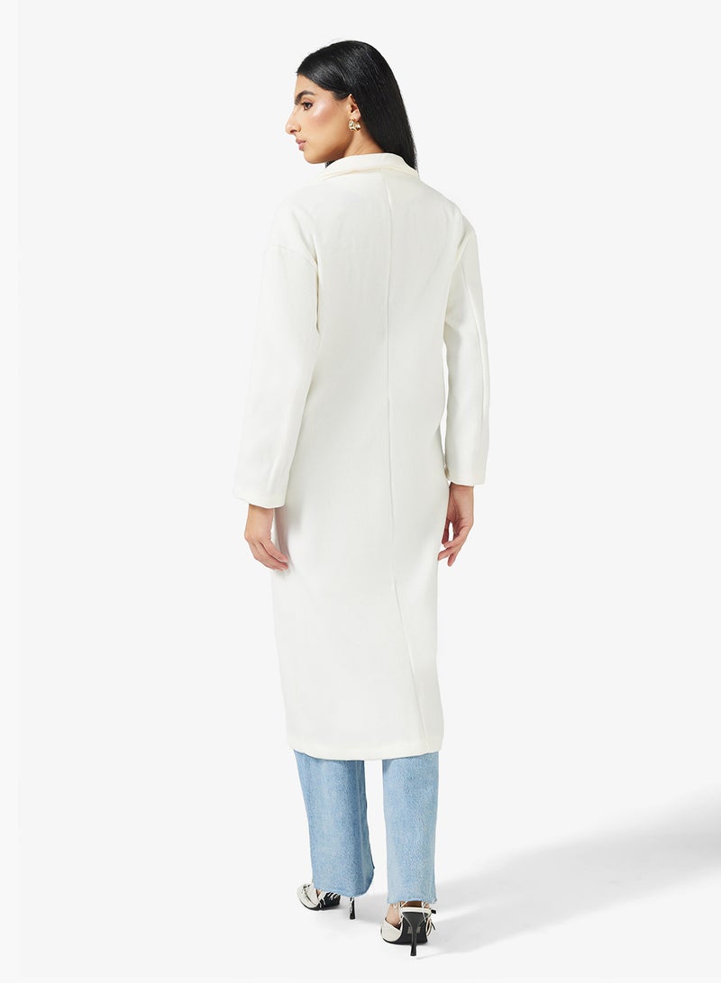 ايلا معطف متوسط الطول بياقة مطوية - Image 2