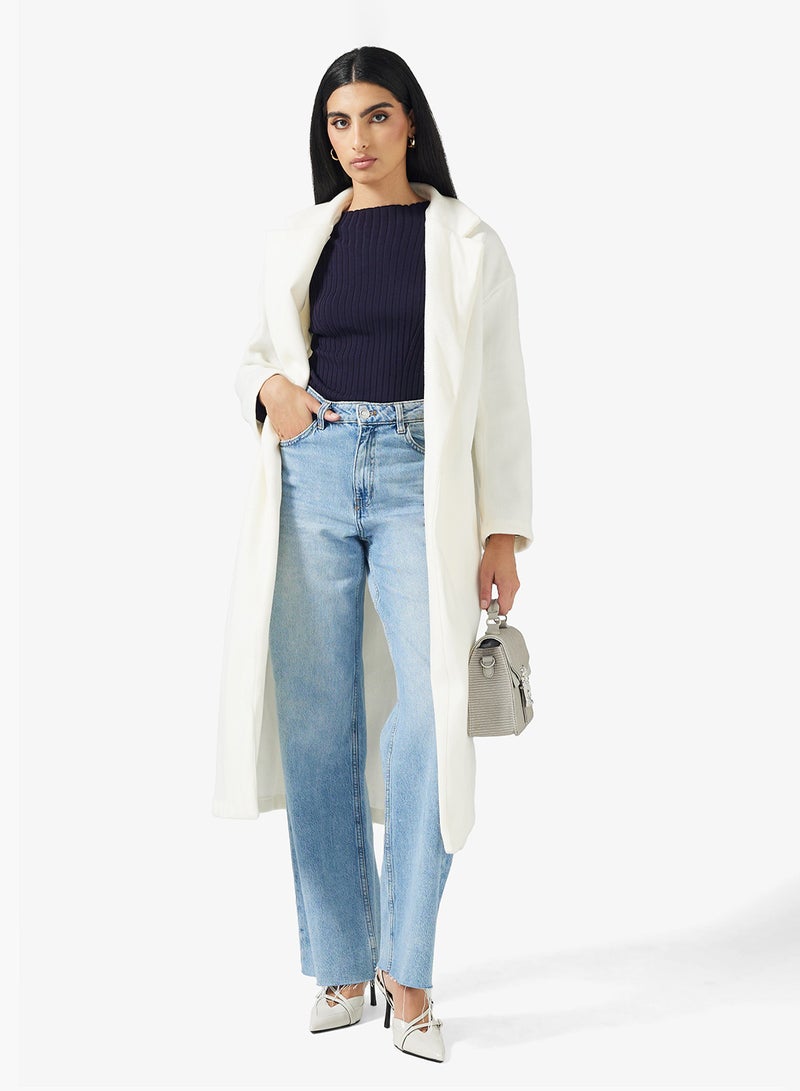 ايلا معطف متوسط الطول بياقة مطوية - Image 4