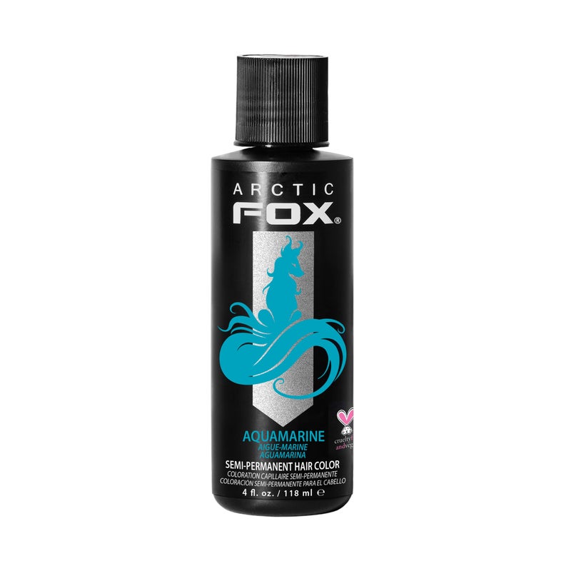 ARCTIC FOX Vegan and CrueltyFree SemiPermanent Hair Color Dye 4 Fl Oz AQUAMARINE