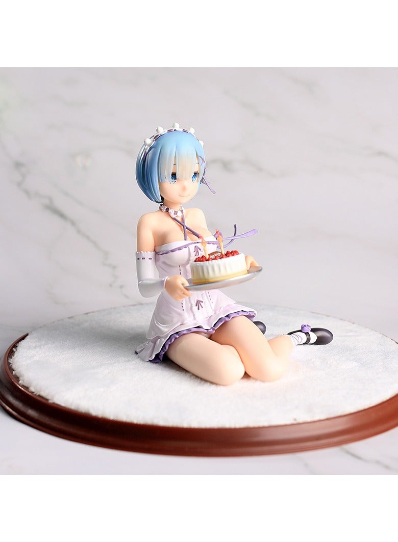 general Birthday Cake Rem Re:Zero Anime Figure, Boxed Collectible Desktop Ornament Model Gift - Image 2