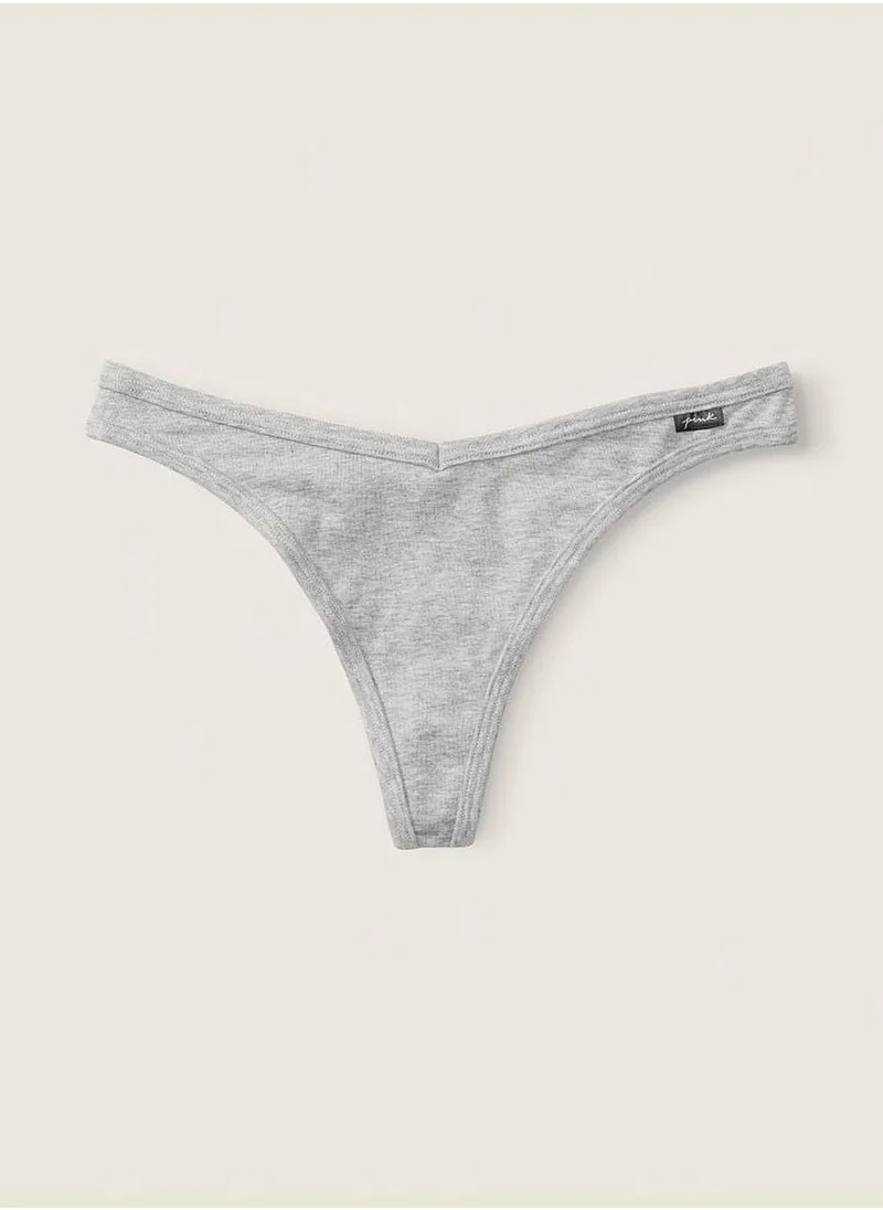 PINK Cotton Thong Panty