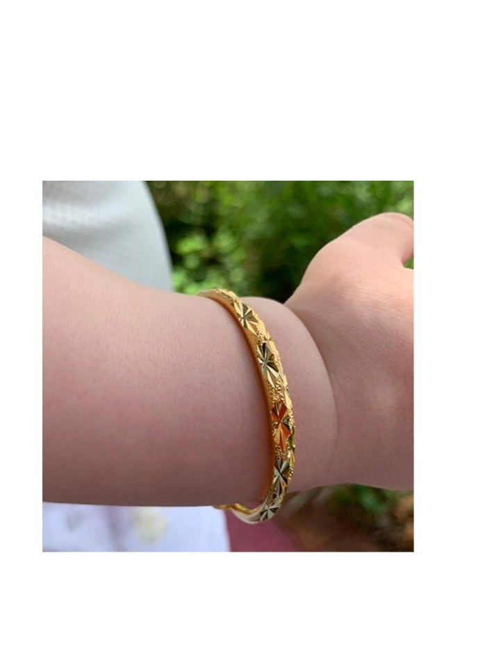 2 قطعة / 18K مطلية بالذهب نجمة سوار الذهب للأطفال - Image 2