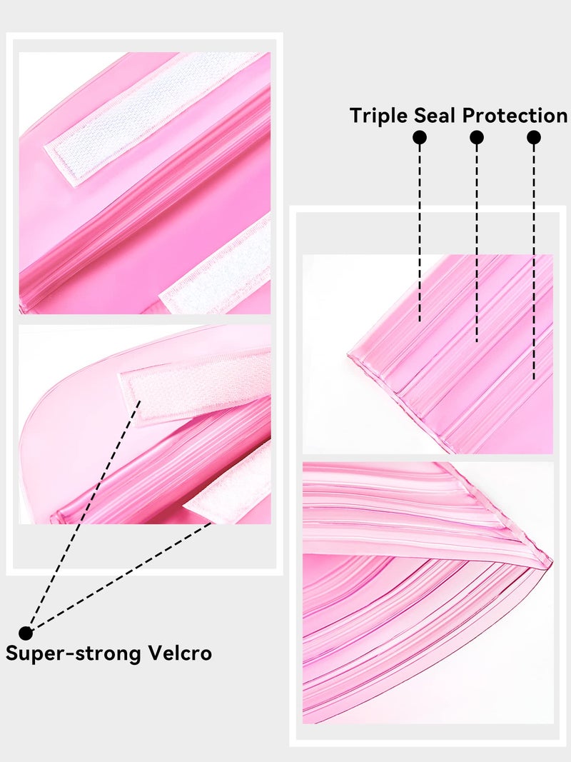 HEETA 2-Pack Waterproof Pouch with Waist Strap, Screen Touchable Dry Bag with Adjustable Belt for Phone Valuables for Kayaking Swimming Snorkeling Boating Fishing Surfing Beach (Black & Pink) - Image 5
