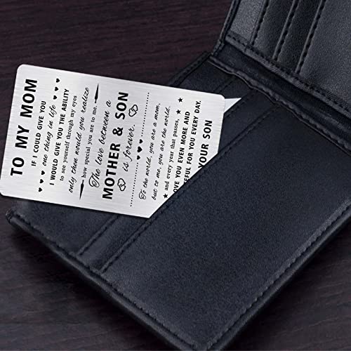 Alotozo Mom Christmas Gifts from Son - To My Mom Wallet Card - Mother Son Gift, Credit Card Size Keepsake - Image 5