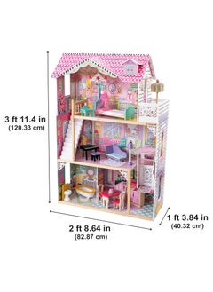 KidKraft Annabelle Wooden Doll House With Furniture And Accessories  - Image 2