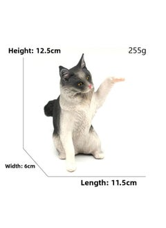Children's Simulation Cat Model Cloth Doll Cat Lazy Orange Cat Leg Lifting Cat Sleeping Posture Flower Cat Siamese Cat Pet Cat Ornaments-Color:2331 Cat