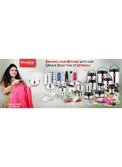 KITCHEN CLUE KITCHEN CLUE High Grade Stainless Steel Dinnerware Set for Kitchen, Set of 50 Pcs, Silver  - Image 2