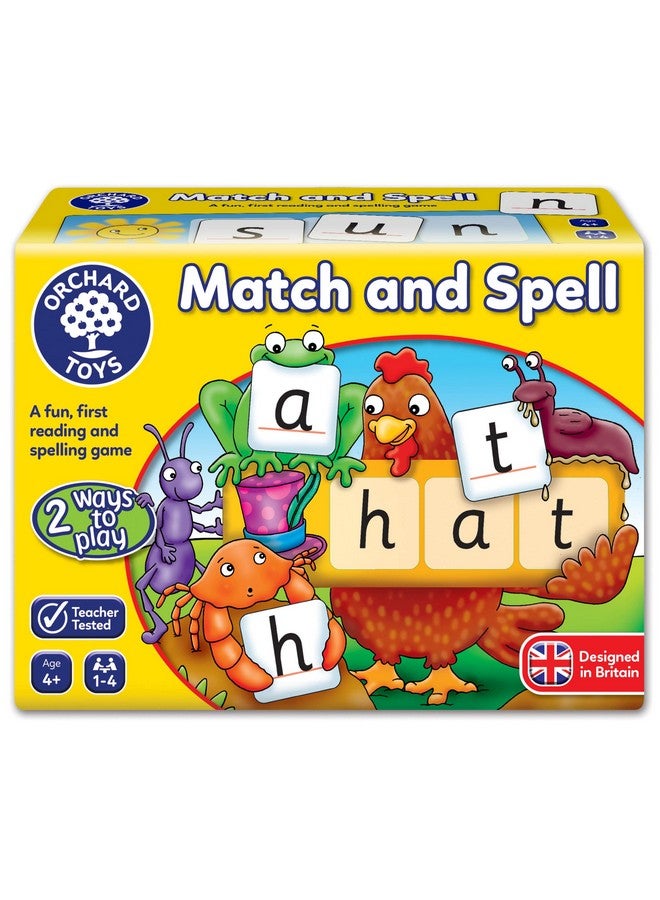 Orchard Toys Match & Spell Reading & Spelling Activity, Teach Phonics Word Building Educational Board Game, Teacher Tested, Gifts for Children 4 to 8 Years, Multicolor - Image 1