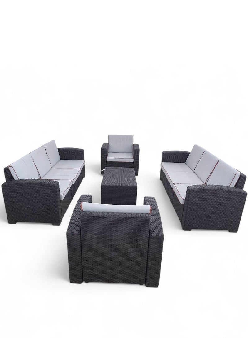 Concent Luxury garden sofa set for 8 people – high-quality rattan with a modern design - Image 1