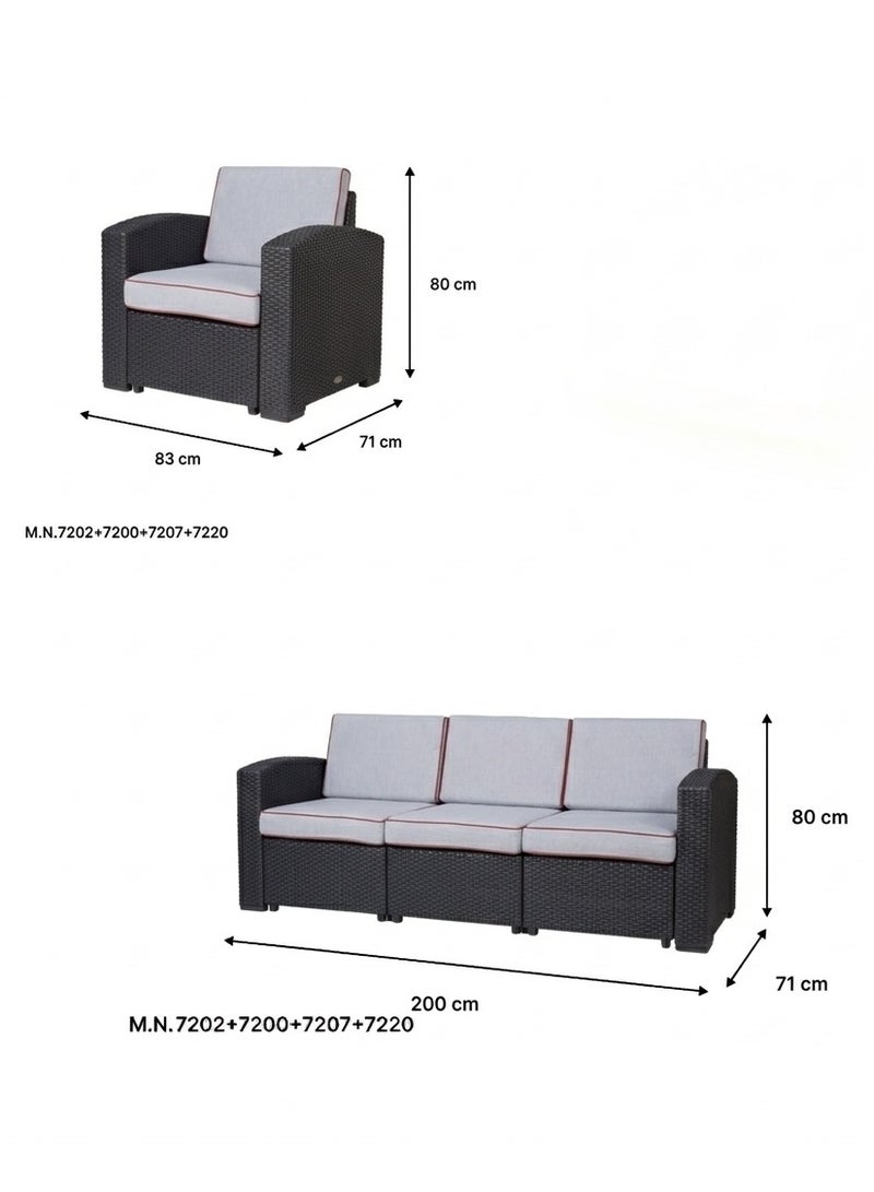 Concent Luxury garden sofa set for 8 people – high-quality rattan with a modern design - Image 5