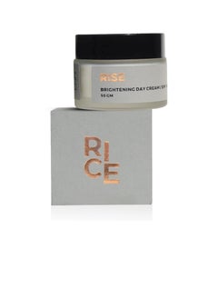 RISE RISE  Brightening Day Cream with SPF 50 Fast absorbing Reduces dullness Improves Skin’s Texture  Rice Extract Natural  For Men and Women 50gm  - Image 1