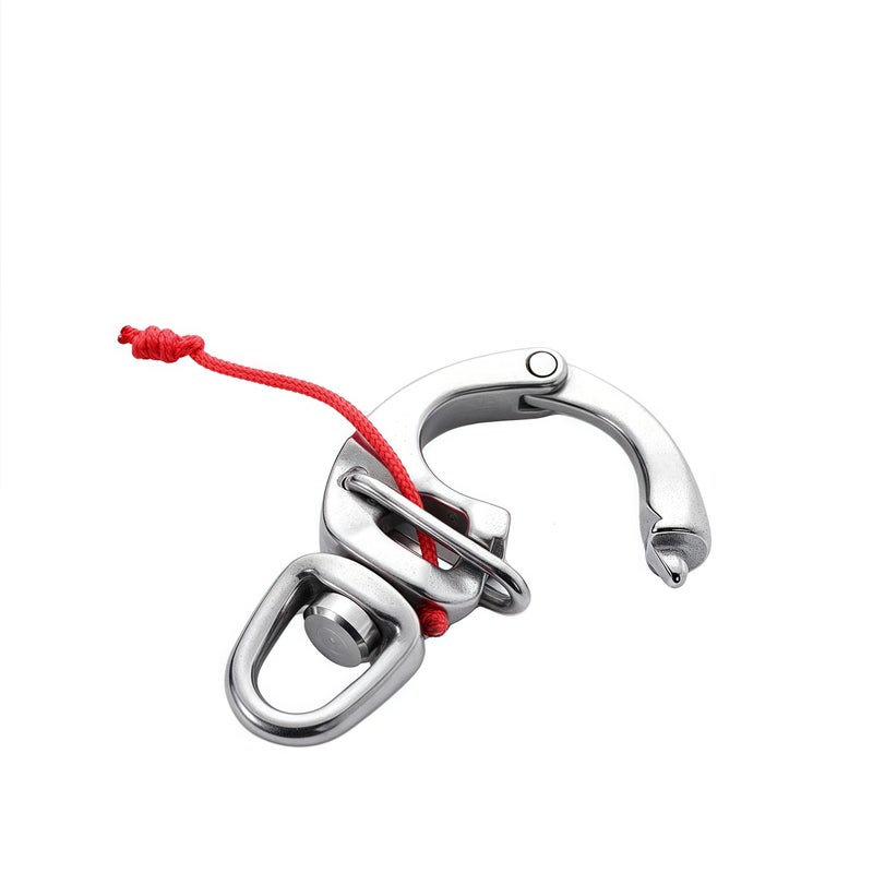 Generic QIANJIEER 316 Stainless Steel Quick Release Shackle - Paraglider Snap Shackle for Sailing, Parachuting, Gliding, Marine Use  - Image 2
