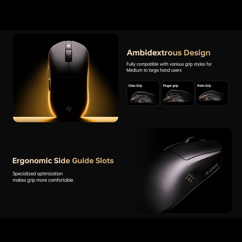 ATK Dragonfly A9 Ultimate Wireless Gaming Mouse, 55g Lightweight, Ultra Sensor PAW3950, Nordic 54L15 MCU, 8K Polling, 800 Hrs Battery Life, Dual Mode 2.4G/Wired - Image 5
