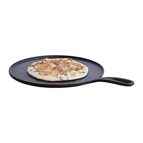 Wonderchef Forza Cast-Iron 27 cm Dosa Tawa Pan | Pre-Seasoned Cookware | Induction Friendly | 4 mm | with Lifetime Exchange Warranty - Image 1