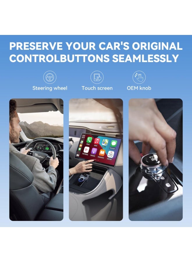 محول CarPlay لاسلكي 2 في 1 إصدار 2025 – يحوّل CarPlay السلكي إلى لاسلكي، وصّل وشغّل مع واي فاي 5G وبلوتوث سريع لأجهزة iPhone وAndroid - Image 3