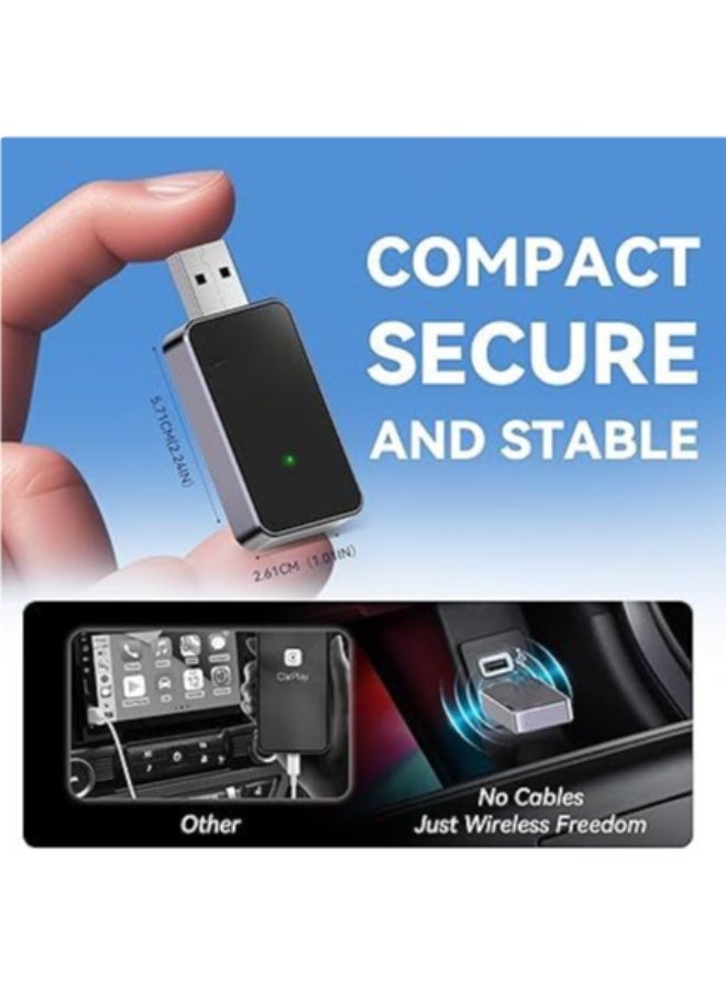 محول CarPlay لاسلكي 2 في 1 إصدار 2025 – يحوّل CarPlay السلكي إلى لاسلكي، وصّل وشغّل مع واي فاي 5G وبلوتوث سريع لأجهزة iPhone وAndroid - Image 4