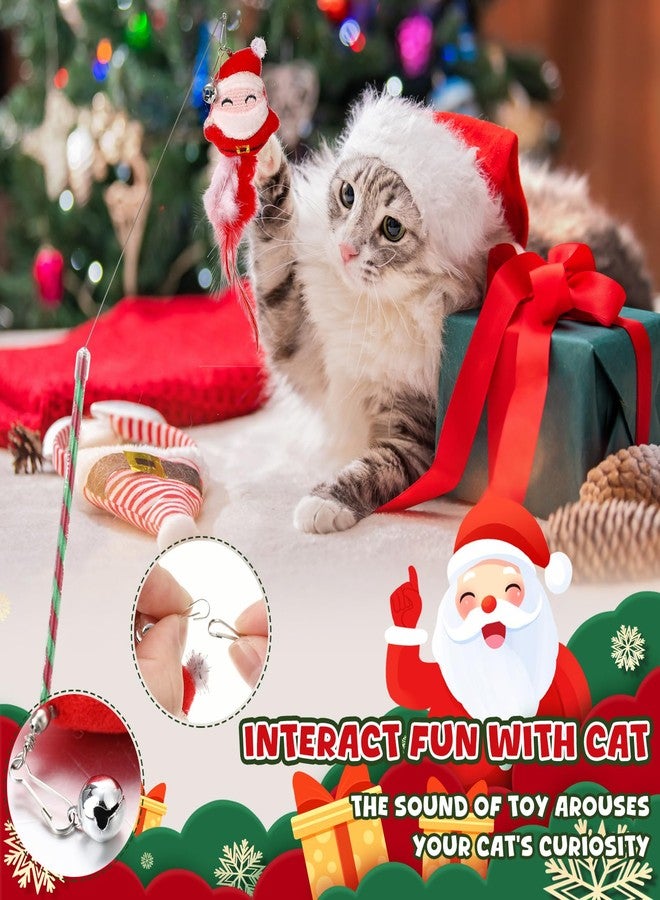 Arrowbash Cat Advent Calendar 2025, 24 Days Christmas Countdown Calendar for Kitten Assorted Cat Toys Interactive Wand Mice Santa Claus Ball Bells Catnip Toy Gifts for Kitten Lovers - Image 3