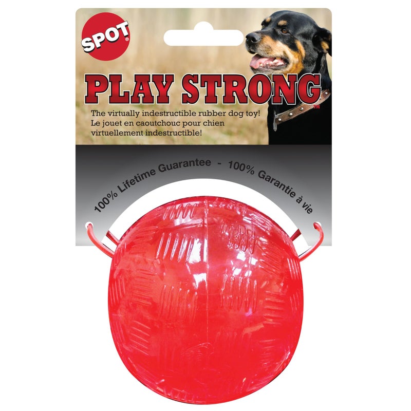 SPOT Play Strong Ball Durable TPR Ball Long Lasting Dog Toy for Aggressive Chewers Hollow Center to Hide Treats Virtually Indestructible Dog Toy for Dogs Puppies up to 60lbs 325 inch - Image 2