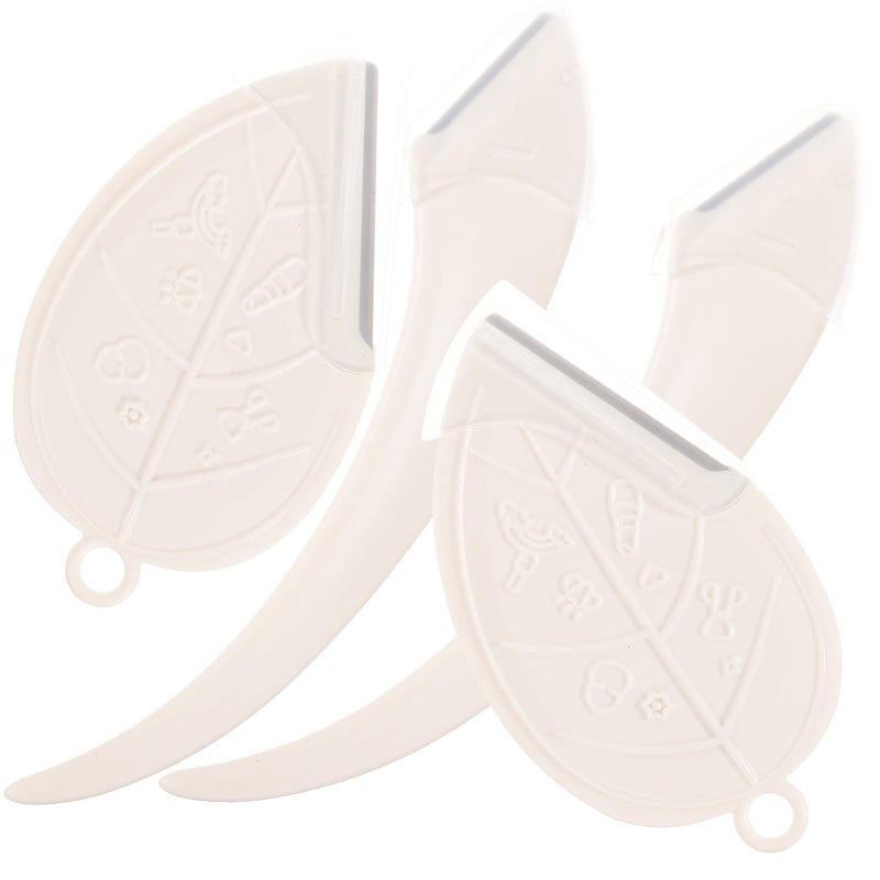 Eyebrow Razor Set With Crescent And Leaf Blades 4pcs Portable Facial Razors For Women Face Hair Removal And Eyebrow Grooming White Precise Shaping Trimming - Image 2