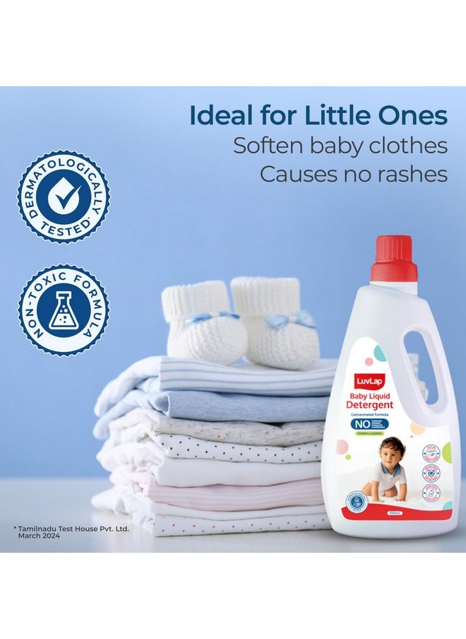 Luvlap - Baby Laundry Detergent 1000Ml, Ph Balanced Dermatologically Tested Formula, No Harsh Chemicals, Safe For Mommy'S Hands & Baby'S Skin, Anti Bacterial, Enriched In Aloe Vera, Softens Clothes - Image 1