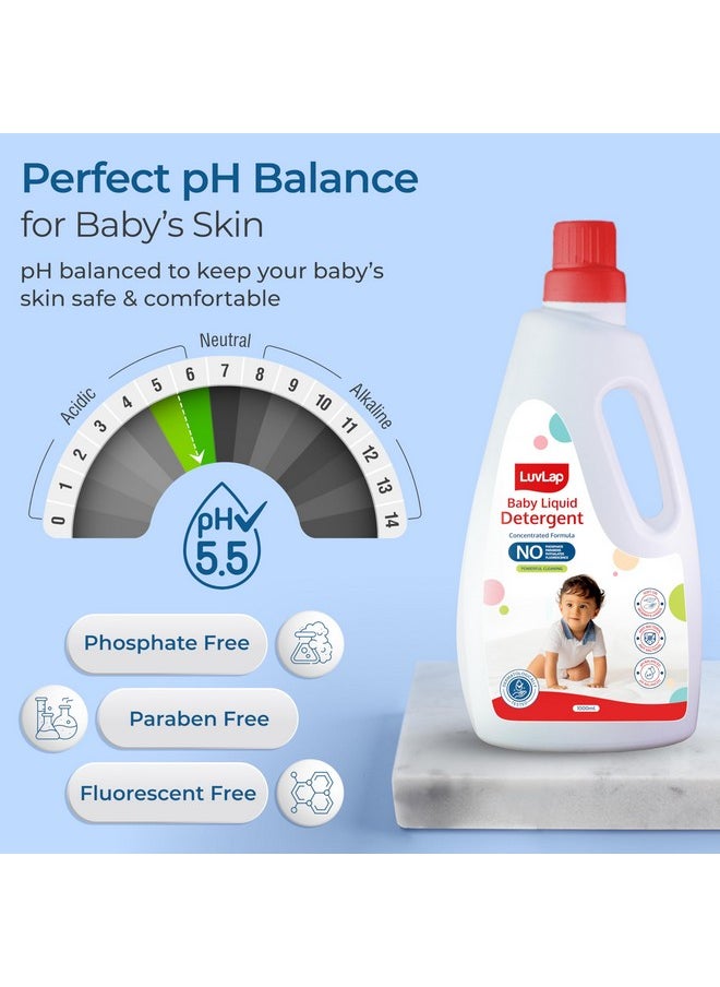 Luvlap - Baby Laundry Detergent 1000Ml, Ph Balanced Dermatologically Tested Formula, No Harsh Chemicals, Safe For Mommy'S Hands & Baby'S Skin, Anti Bacterial, Enriched In Aloe Vera, Softens Clothes - Image 1