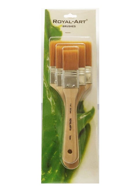 Brushes Set of 3 Flat Brush Synthetic Set (1",2",3")