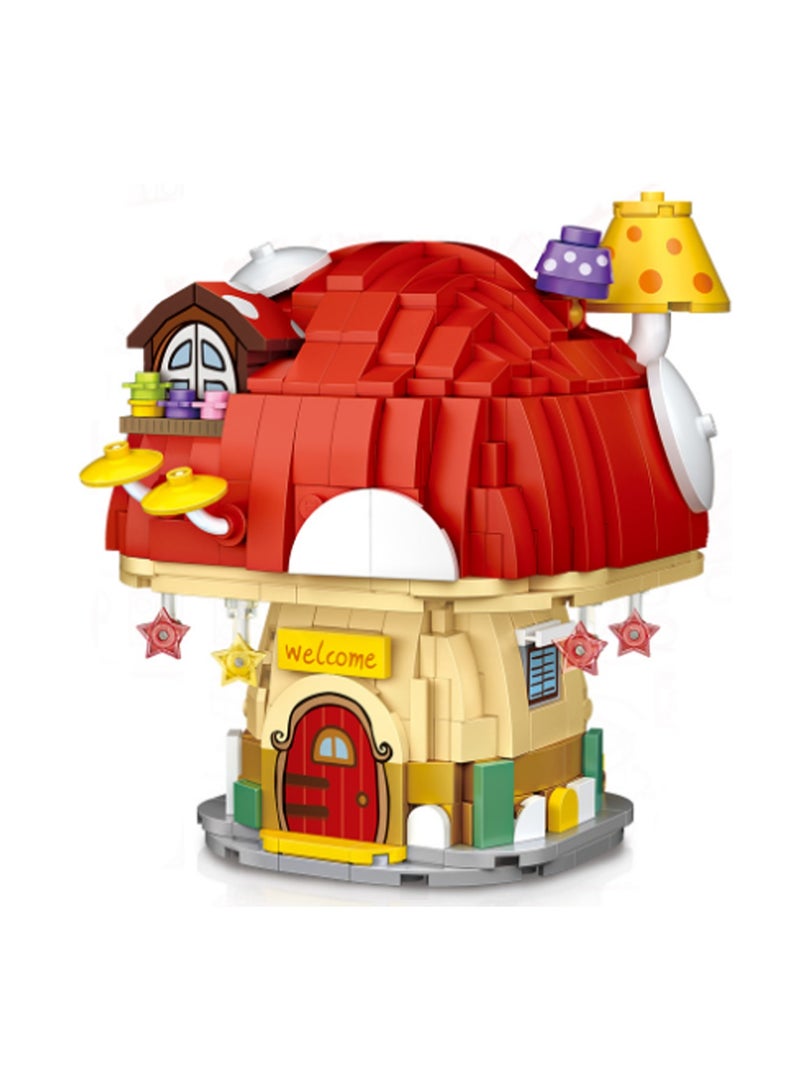 674pcs Mushroom House Model Set Building Blocks Creative Diy Simulation Collection Building Assembly Toys Children'S Gift Home Furnishings - Image 1